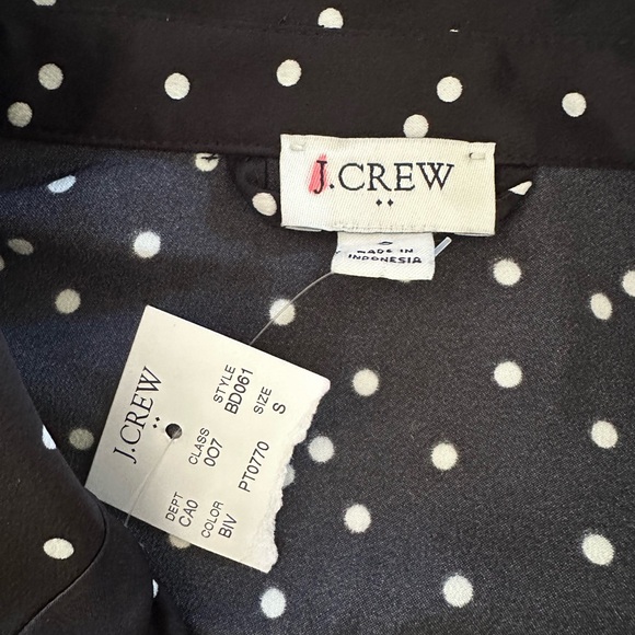 J. Crew Factory Polka Dot Pajama-like blouse - Size Small - Picture 4 of 4